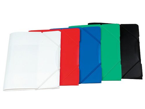 Gummibandsmapp plast 3-klaff A4 grön