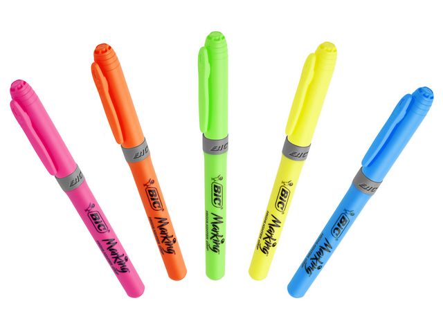 Överstrykningspenna Bic Grip 5/fp