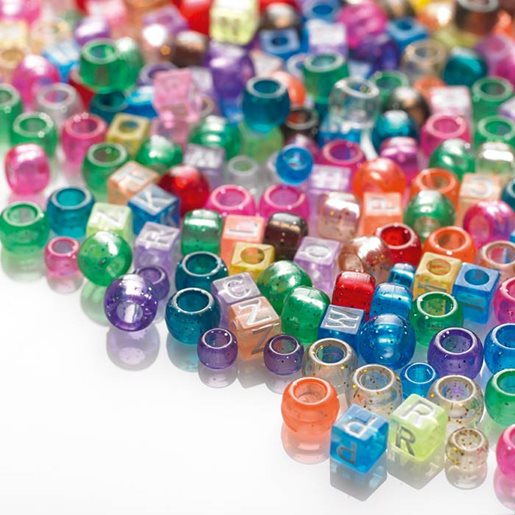 Plastpärla ABC med stora hål 1000/FP - 2