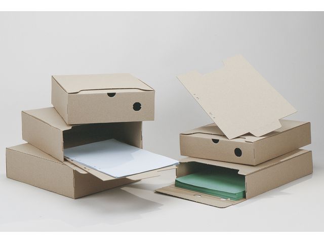 Arkivbox A4 60mm ryggbredd brun 50/fp