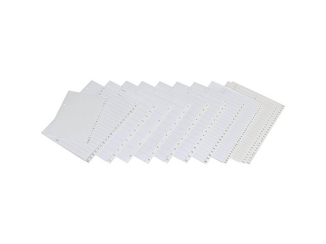 Plastregister A4+ A-Ö vit 10/fp