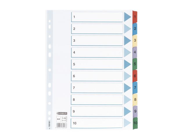 Register Mylar A4 1-10 multifärgat