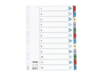 Register Mylar A4 1-12 multifärgat