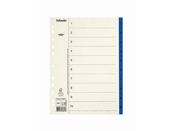 Pappregister Servo A4 1-10 blå 10/fp