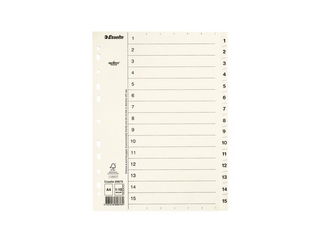 Pärmregister Servo A4 1-15 ofärgade 10/fp