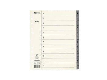 Pappregister System Servo A4+ 1-12 grå