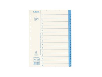 Pappersregister JOPA A4 1-15 vit/blå