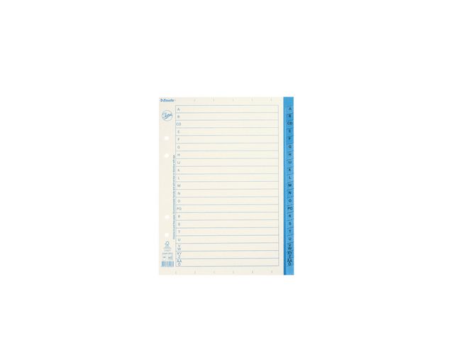 Pappersregister JOPA A5 A-Ö vit/blå
