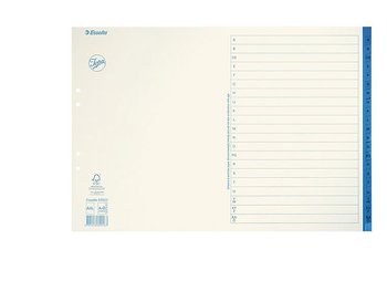 Pappersregister JOPA A3L A-Ö vit/blå