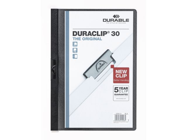 Klämmapp Duraclip 2200 A4 3mm svart