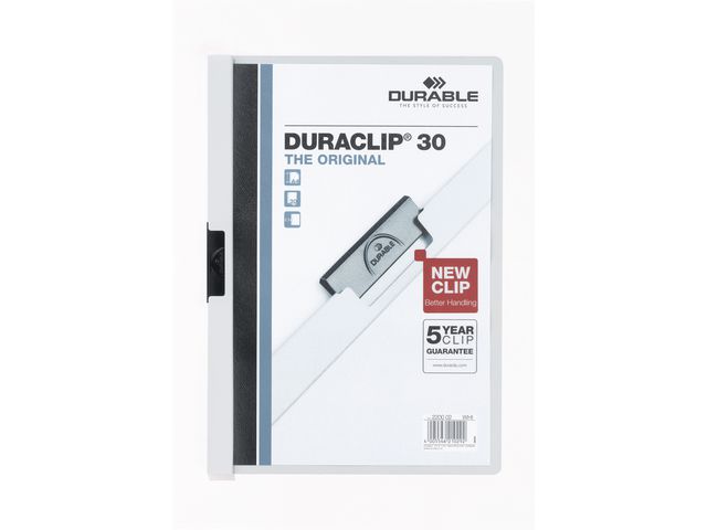 Klämmapp Duraclip 2200 A4 3mm vit