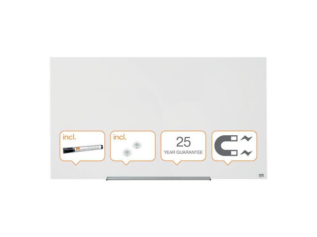 Glastavla NOBO 57' Widescreen vit - 2