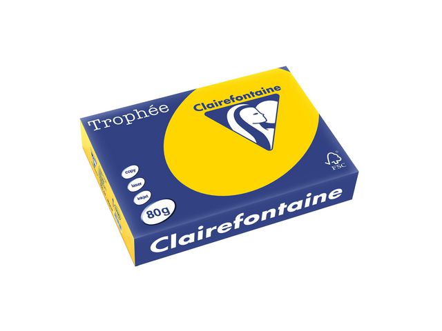 Färgat papper A4 80g Guldgul 500/fp - 2