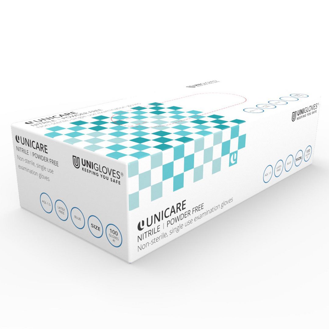 Nitrilhandske UNICARE blå S 100/fp - 2
