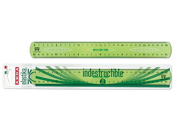 Linjal dubbel med handtag 30 cm