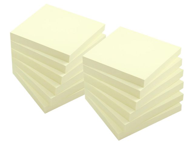 Notes recycled 76x76mm gul 12/fp
