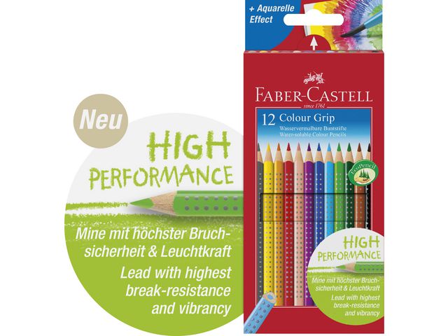 Färgpennor Faber Castell Colour Grip 10/fp
