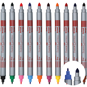 Fiberpenna Dubbelspets Etui 10/fp