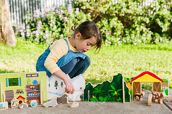 Vilda djur i FSC-märkt trä Freckled Frog 30 delar