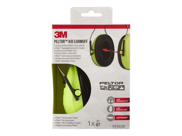 Hörselskydd 3M Peltor KID neongrön - 3