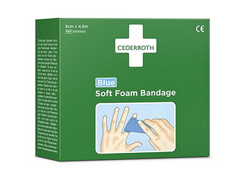Plåster CEDERROTH Soft Foam blå 6cmx4,5m
