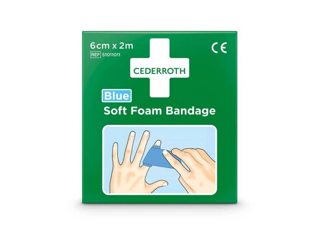 Plåster CEDERROTH Soft Foam blå 6cmx2,0m