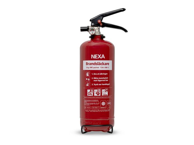 Brandsläckare NEXA pulver 2kg röd 13A - 2