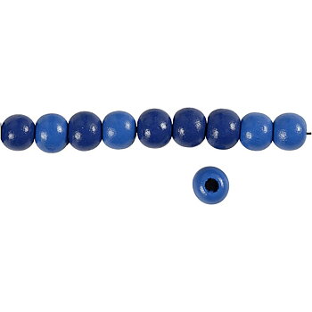 Träpärlor 10 mm blå 200/fp
