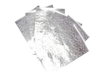 Stickers stjärnor silver 13 mm 288/fp
