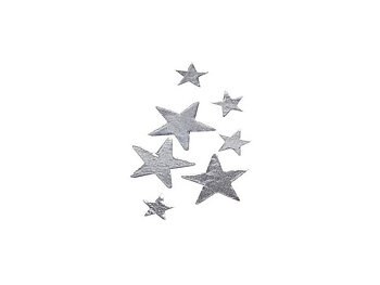 Stickers stjärnor silver 25mm 108/FP