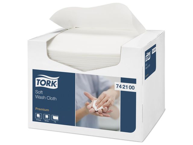 Tvättlapp TORK Pre 1-lag vit 1080/FP