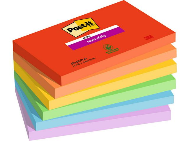Notes POST-IT Super Sticky Playful 76x127 6/fp