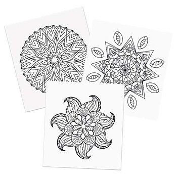 Målarbok Mandala fria former