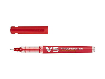 Bläckkulpenna PILOT Hi-Tec V5 röd 10/fp