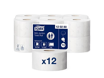 Toalettpapper TORK Adv T2 2-lag 12/fp
