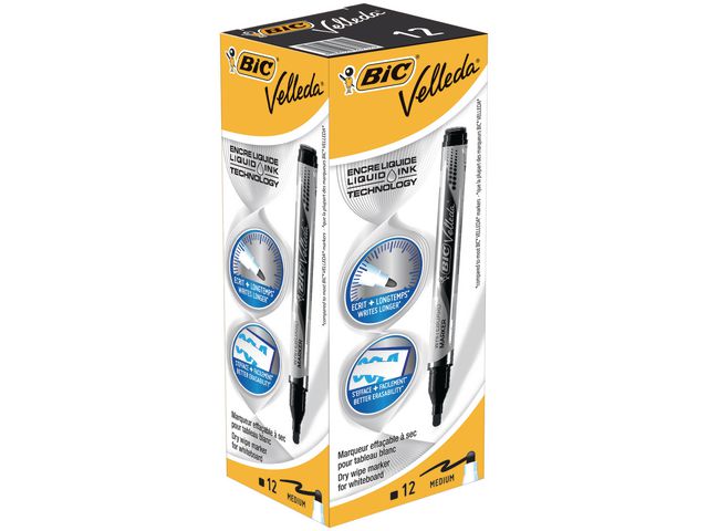 Whiteboardpenna BIC Velleda liq B12 sv - 2