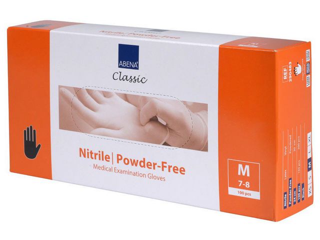Handske nitril puderfri svart M 100/fp - 2