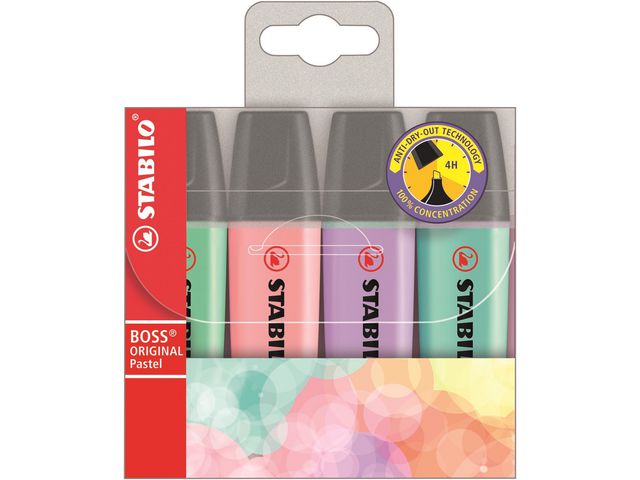 Överstrykningspenna BOSS pastell 4/FP