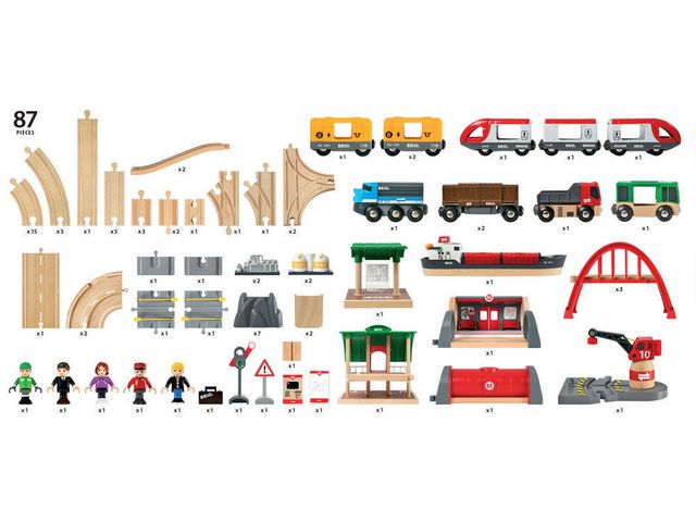 Järnvägsset BRIO World - 33052 Deluxe - 2