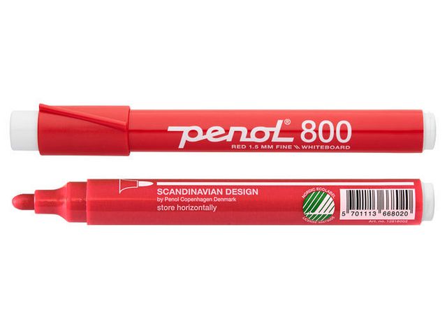 Whiteboardpenna PENOL 800 rund röd - 3