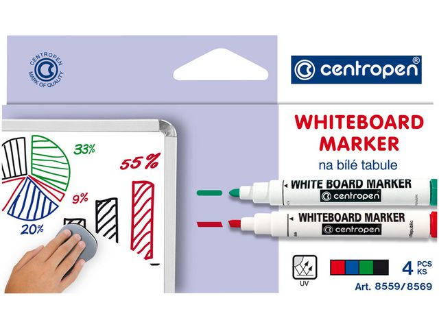Whiteboardpenna CENTROPEN skuren 4/FP - 2