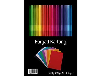 Färgad kartong A5 220g 9 färger