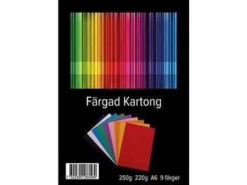 Färgad kartong A6 220g 9 färger
