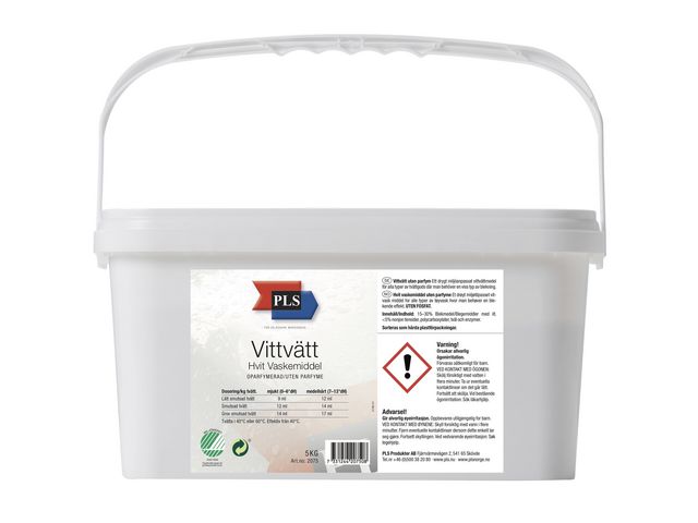 Tvättmedel PLS Vittvätt oparf. 5 kg