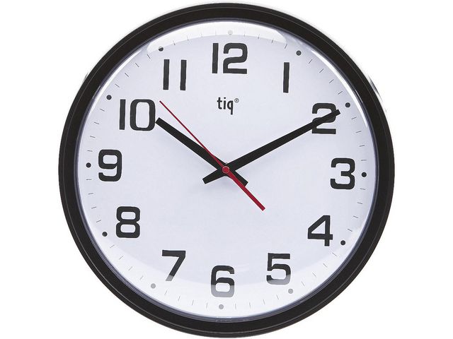 Väggur TIQ med plastlins 35cm vit - 2