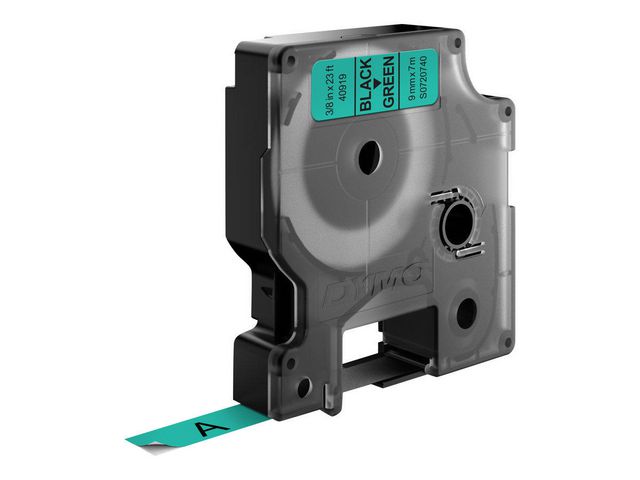 Tape DYMO D1 9mm svart på grön - 2