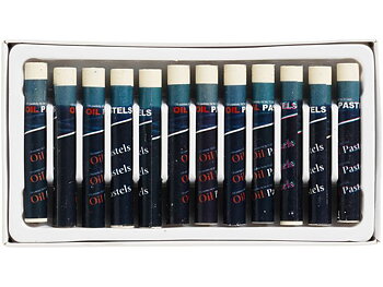 Oljepastellkrita vit 12/fp