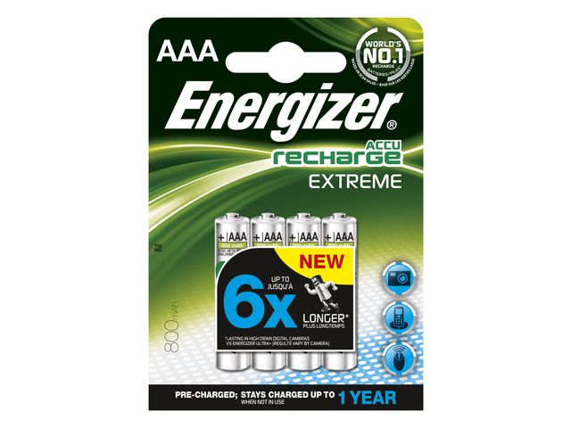 Batteri Laddbar ENERGIZER AAA Extreme(4)