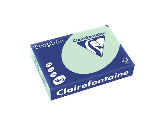 Färgat papper A4 160g Mintgrön 250/fp - 2
