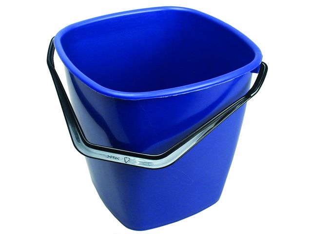 Hink fyrkantig blå 9,5l
